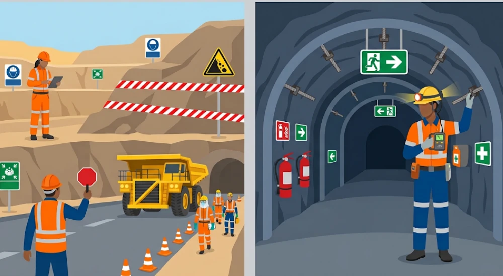Escenarios de riesgo en minería: inspección de estabilidad de taludes en tajo abierto y monitoreo de gases en mina subterránea